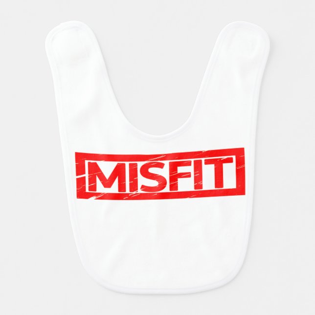 Misfit Stamp Baby Bib (Front)