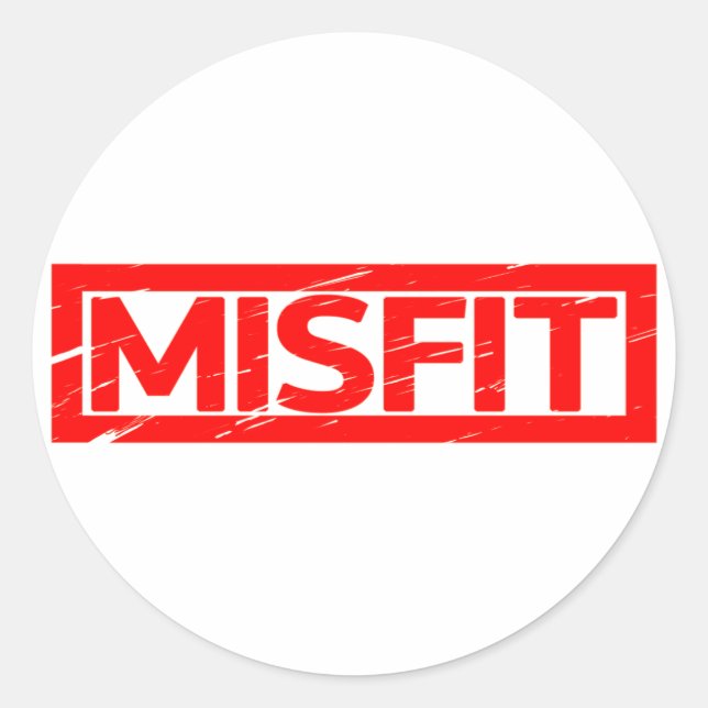 Misfit Stamp Classic Round Sticker (Front)
