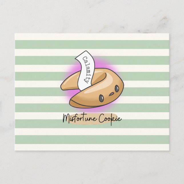 Misfortune Cookie says Calamity Postcard (Front)