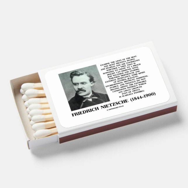 Misfortune Favorable Conditions Growth Nietzsche Matchboxes (Front Open)