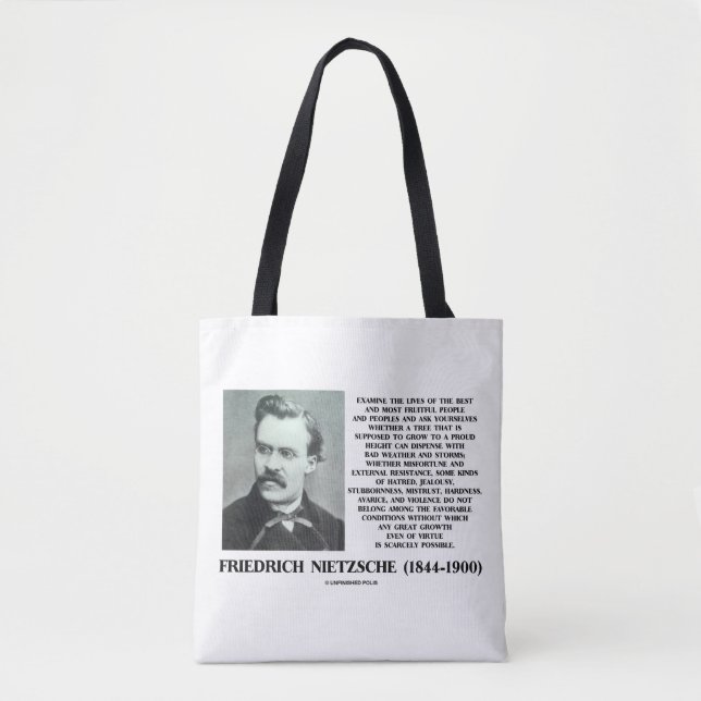 Misfortune Favorable Conditions Growth Nietzsche Tote Bag (Front)