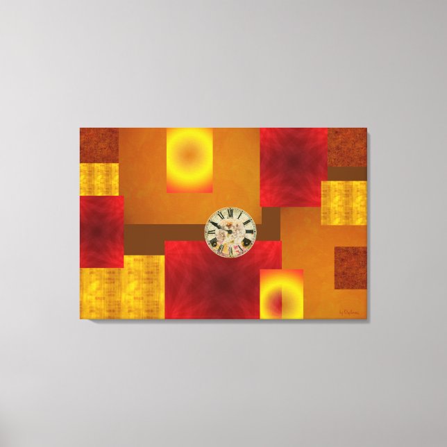 Mish Mosh Tick Tock Stretched Canvas Print (Front)