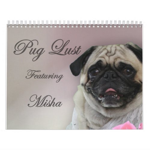 Misha for Pug Lust pug lingerie calendar