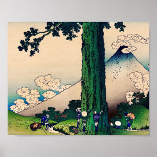 Mishima Pass in Kai Province by Katsushika Hokusai Poster
