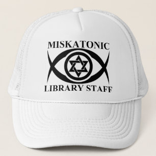 MISKATONIC LIBRARY STAFF TRUCKER HAT