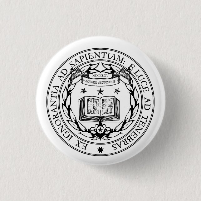Miskatonic Seal Pinback Button (Front)