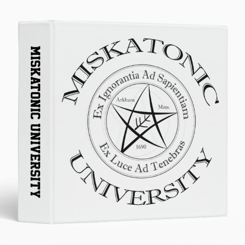 Miskatonic University 15 Binder