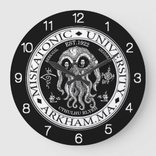 Miskatonic University CTHULHU HP LOVECRAFT CLOCK