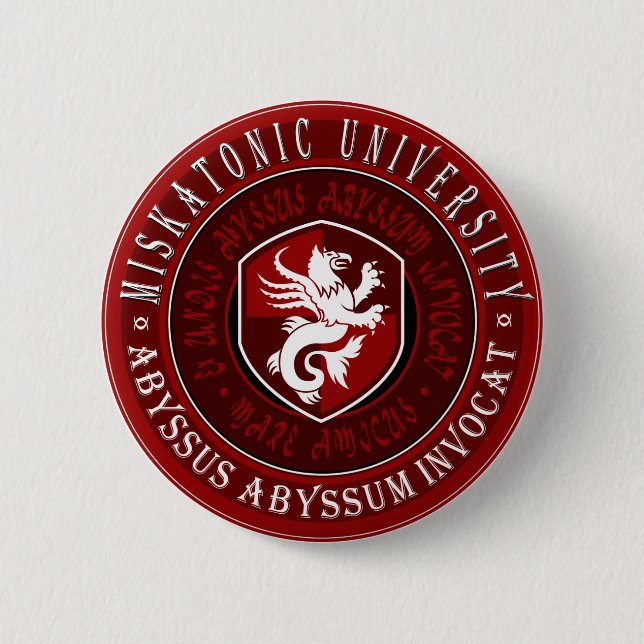 Miskatonic University Great Seal - Button (Front)