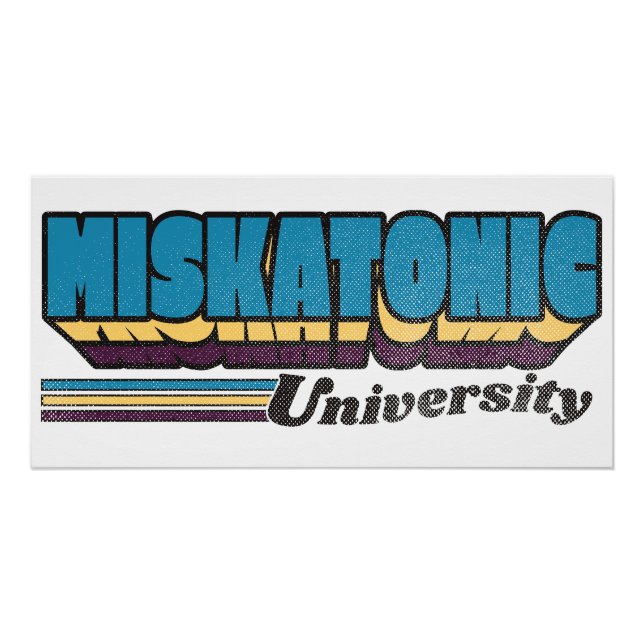 Miskatonic University Retro Label Poster (Front)