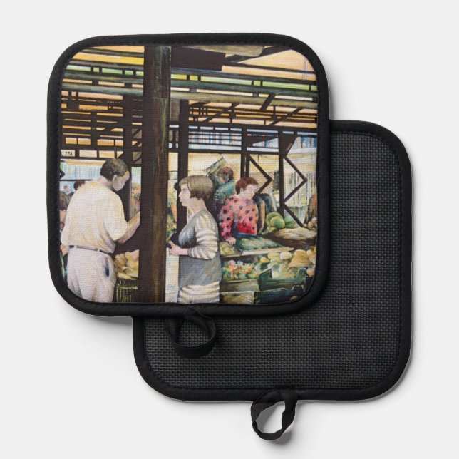 Miskolc's Farmers’ Market, Hungray Pot Holder (Front/Back)