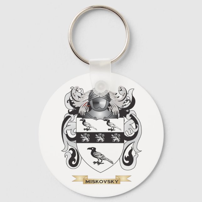 Miskovsky Coat of Arms (Family Crest) Keychain (Front)