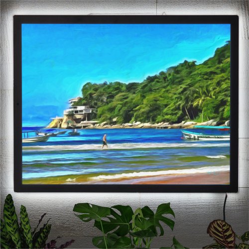 Mismaloya Fishing Boats 0346 Art Print LED