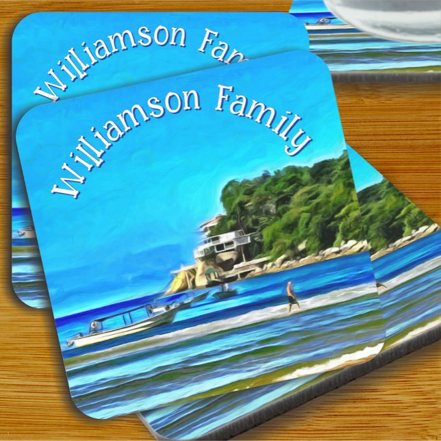 Mismaloya Fishing Boats 0346 Beverage Coaster (Creator Uploaded)