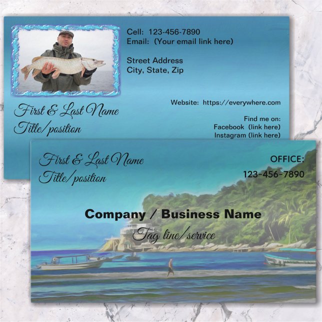 Mismaloya Fishing Boats 0346 Business Card (Creator Uploaded)