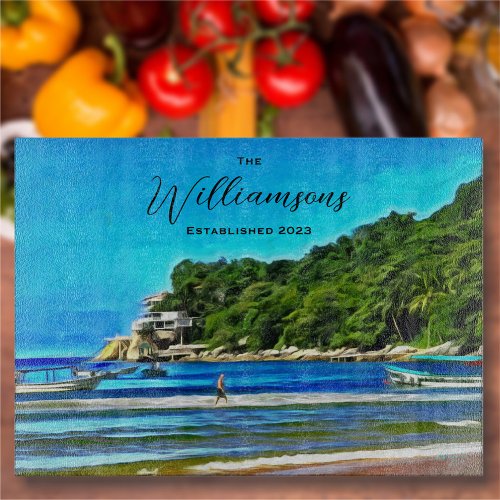 Mismaloya Fishing Boats 0346 Cutting Board