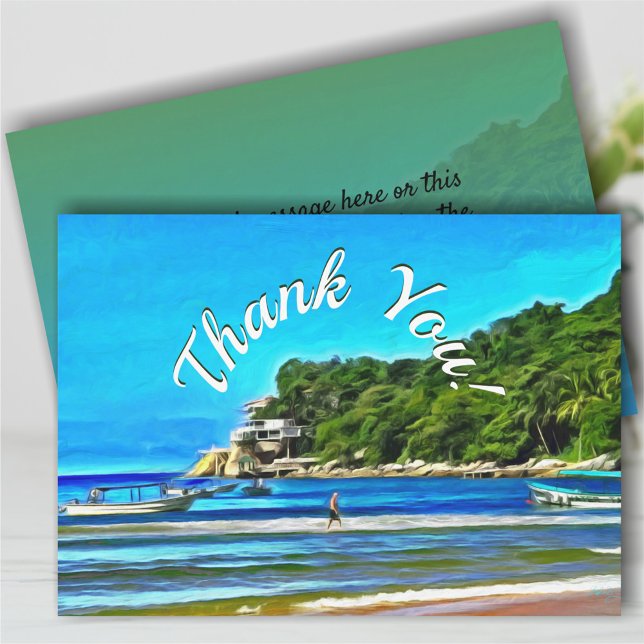 Mismaloya Fishing Boats Thank You 0346  Card (Creator Uploaded)