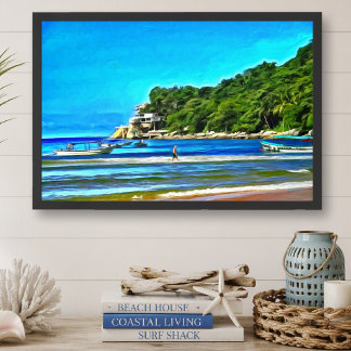 Mismaloya Mexico Fishing Boats 0346 Art Print