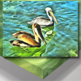 Mismaloya Pelicans 0329 Original Art Canvas Print