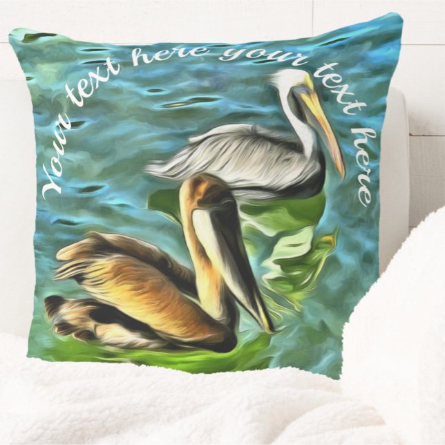 Mismaloya Pelicans 0329 Throw Pillow (Creator Uploaded)