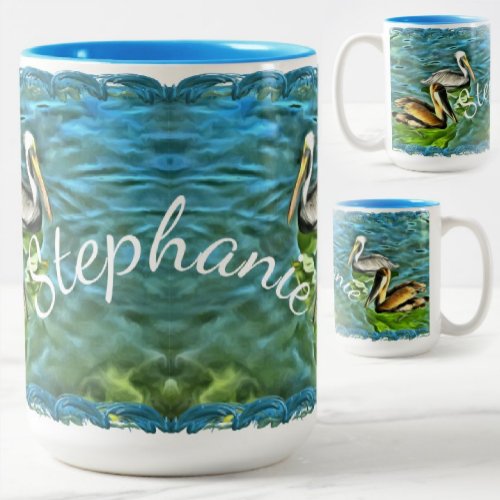 Mismaloya Pelicans 0329 Two_Tone Coffee Mug