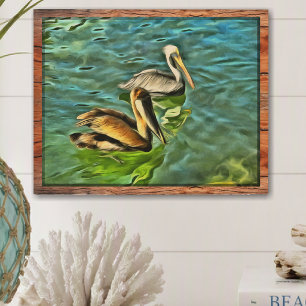 Mismaloya Pelicans Coastal 0329 Wood Wall Art