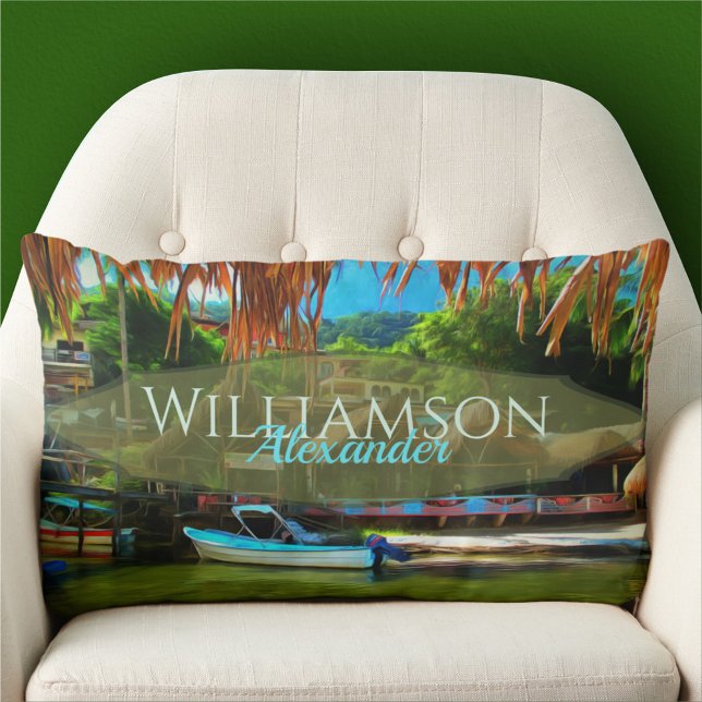 Mismaloya River 0331 Lumbar Pillow (Creator Uploaded)