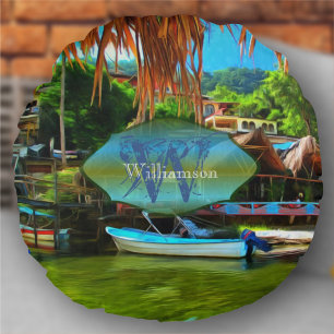 Mismaloya River 0331 Round Pillow