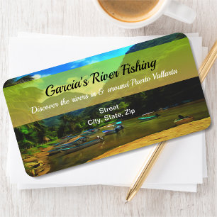 Mismaloya River Fishing Boats 0344 Address Label