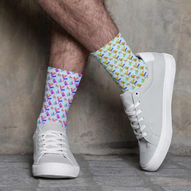 Mismatch Pattern 80s Pop Color Socks (Creator Uploaded)