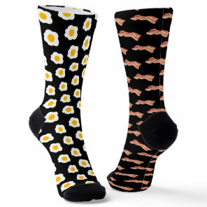 Mismatched Bacon and Eggs Socks