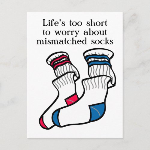 Mismatched Lost Sock Memorial Day  Postcard