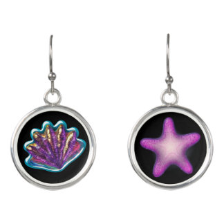 Mismatched Seashell and Starfish Earrings