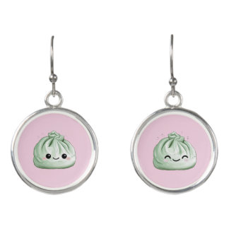 Mismatched Smiling Dumplings Earrings