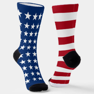Mismatched Stars and Stripes USA Flag Socks