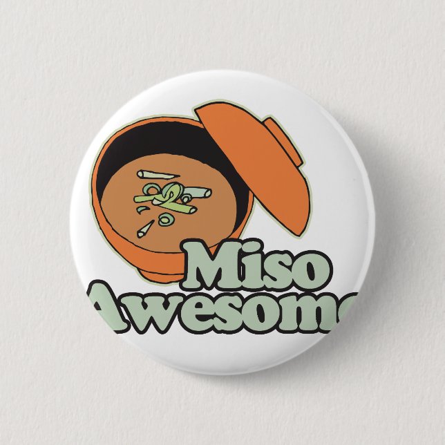 Miso Awesome Pinback Button (Front)