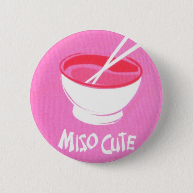 Miso Cute Pinback Button (Front)