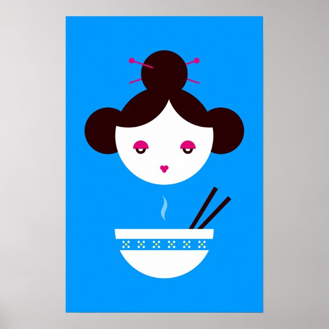 Miso girl (customizable background!) poster (Front)