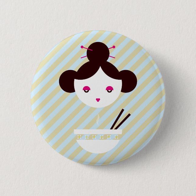 Miso girl pinback button (Front)