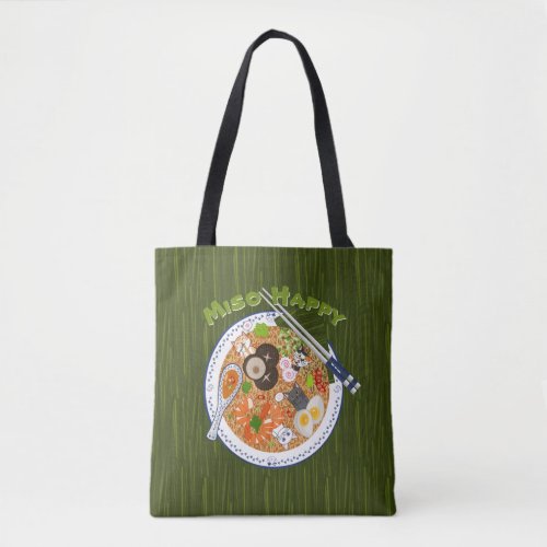 Miso Happy _ Kawaii Ramen Cats Tote Bag