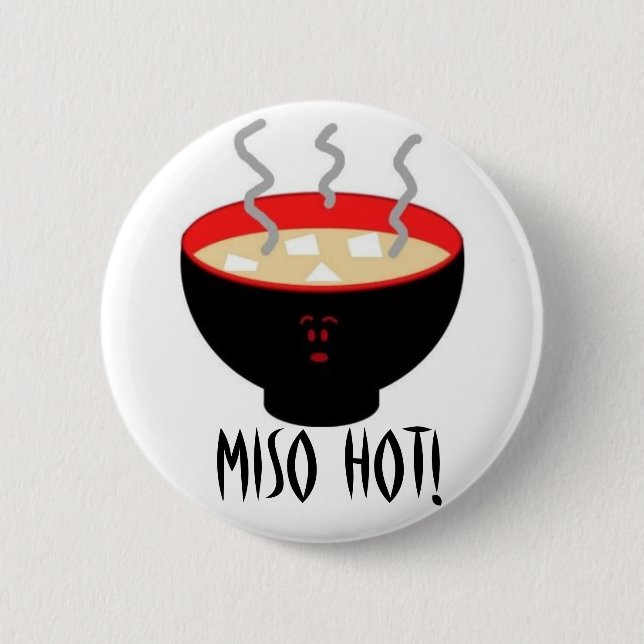 Miso Hot Pinback Button (Front)