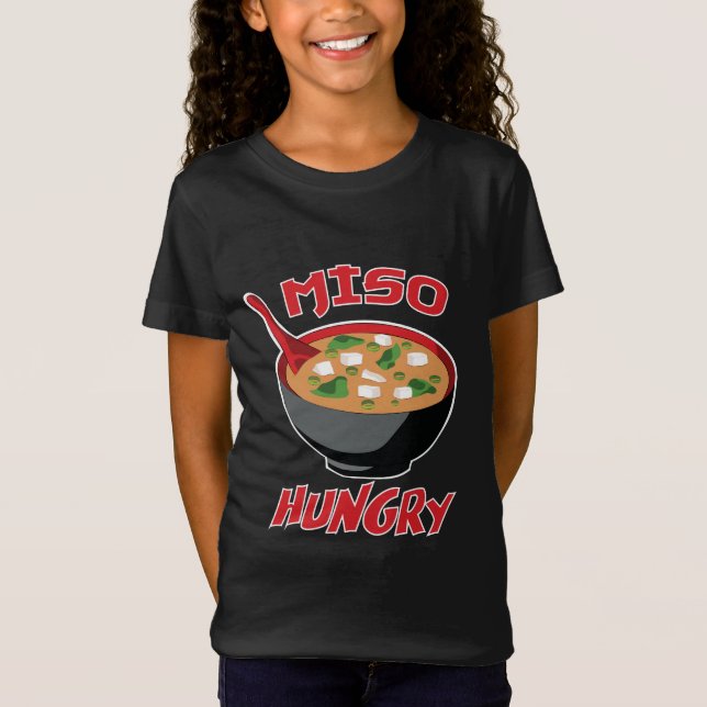 Miso Hungry Funny Food Kawaii T-Shirt (Front)