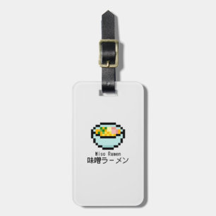 Miso Ramen Retro Pixel Art Luggage Tag