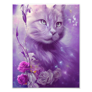 Miss adorable cat photo print