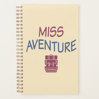Miss Adventure Agenda. Travel gift idea Planner