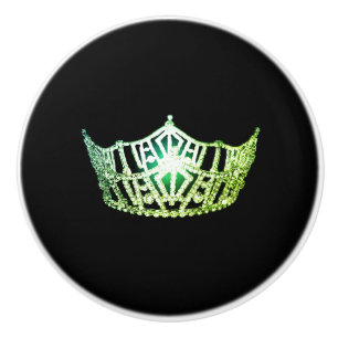 Miss America Apple Crown Ceramic Cabinet Knob