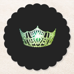 Miss America Apple Crown Sclpd Paper Coasters