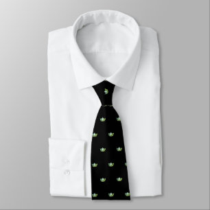 Miss America Apple Green& Black Crown Men's Tie