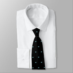 Miss America Aqua Crown & Black Men's Tie