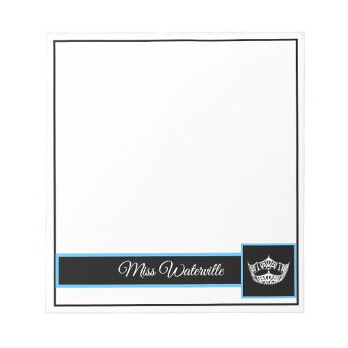 Miss America Autograph Pad_Turqouise  Black Notepad